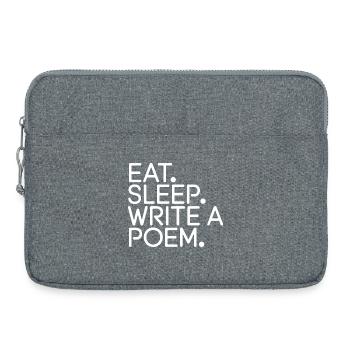 Eat Sleep Write a Poem - Laptop bag 15" - heather grey - Front