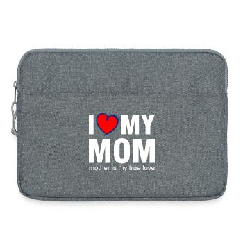 I Love My Mom True Love Shirt - Laptoptasche 15" - Grau meliert - Vorne
