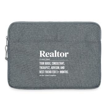 Definition Humor Real Estate Agent - Realtor - Laptop bag 15" - heather grey - Front