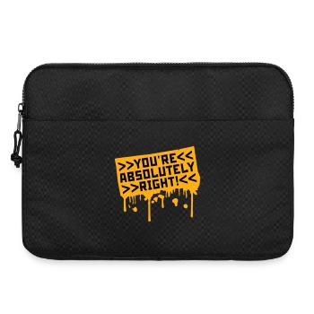 You're Absolutely Right Lustig Sarkastisch KI Logo - Laptoptasche 15" - Schwarz - Vorne