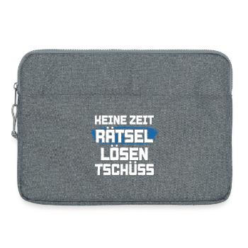 Keine Zeit Rätsel lösen Tschüss - Laptoptasche 15" - Grau meliert - Vorne