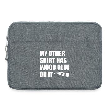 Wood glue on it Woodworking carpenter carpenter - Laptop bag 15" - heather grey - Front