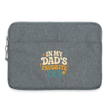 Dans l’humour de la famille des filles à l’époque préférée de mon père - Sacoche pour ordinateur portable 15 pouces - gris chiné - Devant