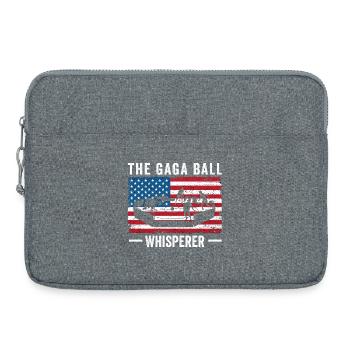 Gaga Ball Whisperer USA-Flagge - Laptoptasche 15" - Grau meliert - Vorne