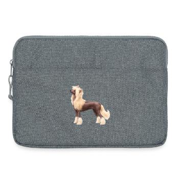 Realistischer haarloser Chinesischer Kamm - Laptoptasche 15" - Grau meliert - Vorne