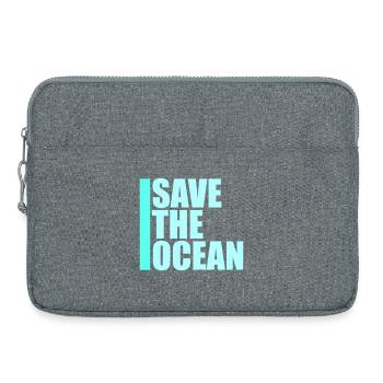 Save The Ocean Ocean Activism Environment Statement - Laptop bag 15" - heather grey - Front