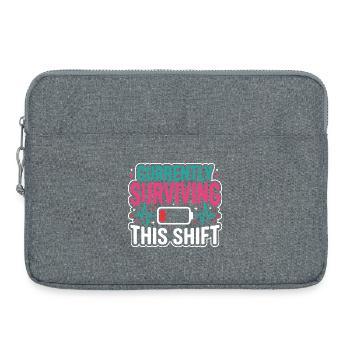 Infirmière de nuit, fatiguée - Sacoche pour ordinateur portable 15 pouces - gris chiné - Devant