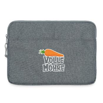 Volle Möhre - Laptoptasche 15" - Grau meliert - Vorne