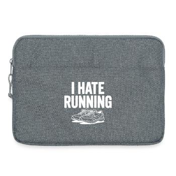 Ich hasse Laufen - Laptoptasche 15" - Grau meliert - Vorne