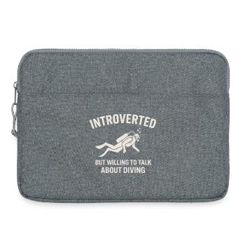 Tauchen Introvertiert Diving Shirt - Laptoptasche 15" - Grau meliert - Vorne