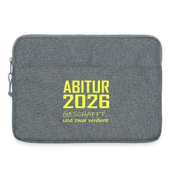Abitur 2026 - Laptoptasche 15" - Grau meliert - Vorne