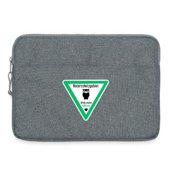 Naturschutzgebiet Nachteule Bitte nicht füttern - Laptoptasche 15" - Grau meliert - Vorne