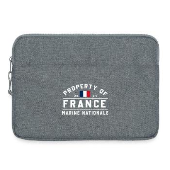 Eigentum der französischen Marine - Laptoptasche 15" - Grau meliert - Vorne