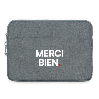 Merci bien - Sacoche pour ordinateur portable 15 pouces - gris chiné - Devant