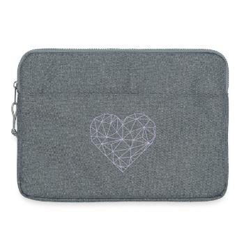 herz - Laptoptasche 15" - Grau meliert - Vorne