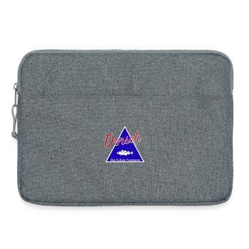 Expérience de pêche à la morue Sweat à capuche I Pêche en mer - Sacoche pour ordinateur portable 15 pouces - gris chiné - Devant