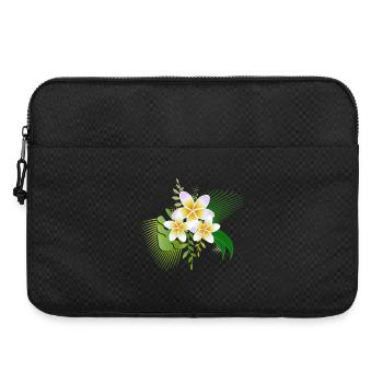 Fleurs de frangipanier un joyau tropical - Sacoche pour ordinateur portable 15 pouces - noir - Devant