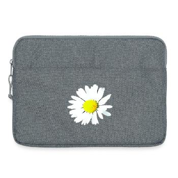 Fleur - Marguerite - Sacoche pour ordinateur portable 15 pouces - gris chiné - Devant