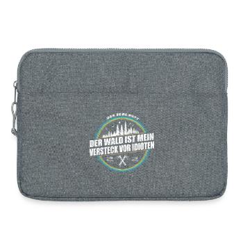 Der Wald ist mein Versteck vor Idioten - Laptoptasche 15" - Grau meliert - Vorne