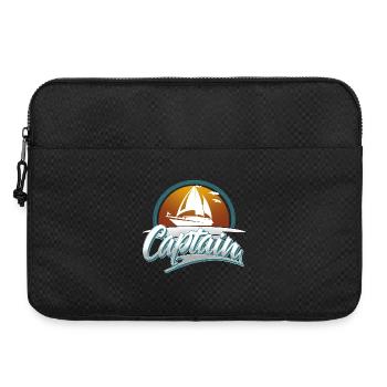 Captain Motorboat Sailing Sailor Boat Ship - Laptop bag 15" - black - Front