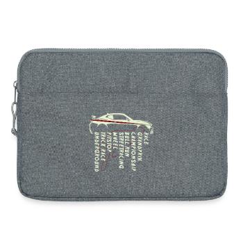Courses de sport automobile - Sacoche pour ordinateur portable 15 pouces - gris chiné - Devant