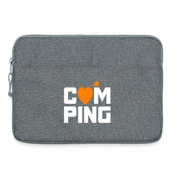 Camping Spatz Heart Camper Cool Quotes Fan Holiday - Laptop bag 15" - heather grey - Front
