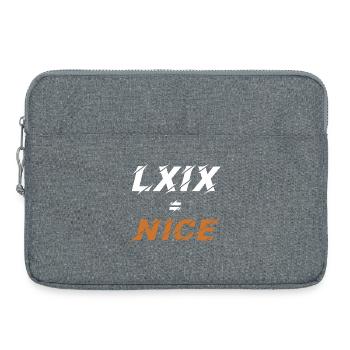 69=Nice en chiffres romains - Sacoche pour ordinateur portable 15 pouces - gris chiné - Devant