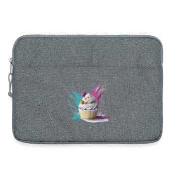 Cupcake sucré - Sacoche pour ordinateur portable 15 pouces - gris chiné - Devant