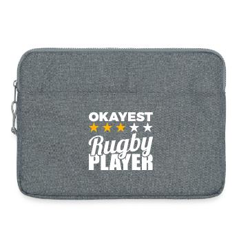 Funny rugby player - Laptop bag 15" - heather grey - Front