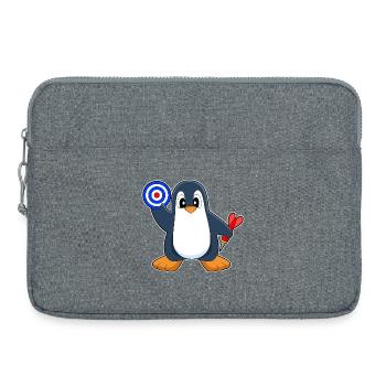 Cible de fléchettes Penguin Dart - Sacoche pour ordinateur portable 15 pouces - gris chiné - Devant