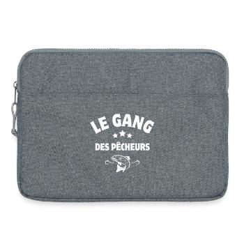 pêcheur, fan de pêche, canne à pêche - Sacoche pour ordinateur portable 15 pouces - gris chiné - Devant