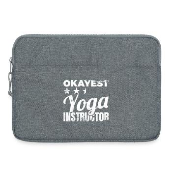 Professeur de yoga moyen - Sacoche pour ordinateur portable 15 pouces - gris chiné - Devant