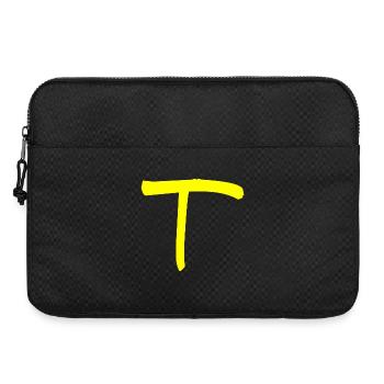 Buchstabe T - Laptoptasche 15" - Schwarz - Vorne