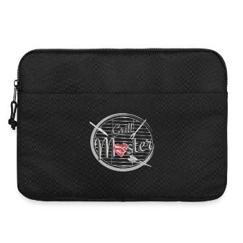 Ein Grill mit Grillbesteck und Fleisch in Herzform - Laptoptasche 15" - Schwarz - Vorne