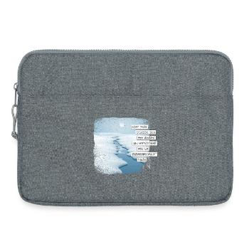 But let justice pour out like water. - Laptop bag 15" - heather grey - Front