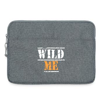 WILD ME Quote - Laptop bag 15" - heather grey - Front