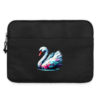 Cygne polygonal - Sacoche pour ordinateur portable 15 pouces - noir - Devant