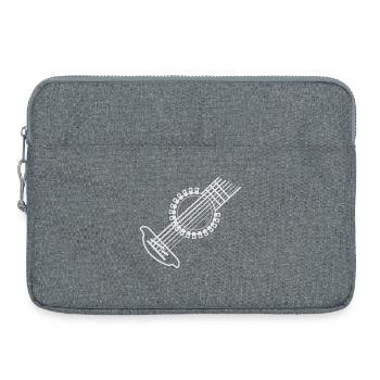 Musicien guitare - Sacoche pour ordinateur portable 15 pouces - gris chiné - Devant