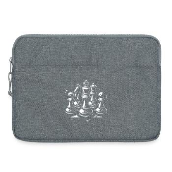 Schachfiguren - Laptoptasche 15" - Grau meliert - Vorne