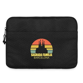 Sagrada Família Barcelone Coucher de soleil Silhouette - Sacoche pour ordinateur portable 15 pouces - noir - Devant