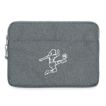 Soccer Player Symbol Goal Shot - Women's Soccer - Laptop bag 15" - heather grey - Front