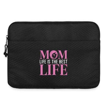 Mom Life is the Best Life - Laptop bag 15" - black - Front