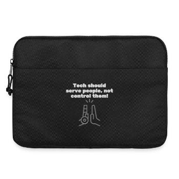 Tech should serve people - #EthicalTech Statement - Laptop bag 15" - black - Front