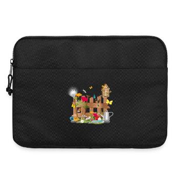 clôture de jardin colorée conçue avec amour avec des fleurs - Sacoche pour ordinateur portable 15 pouces - noir - Devant