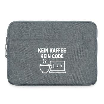 Kein Kaffee Kein Code – Funny Programmer Design - Laptoptasche 15" - Grau meliert - Vorne