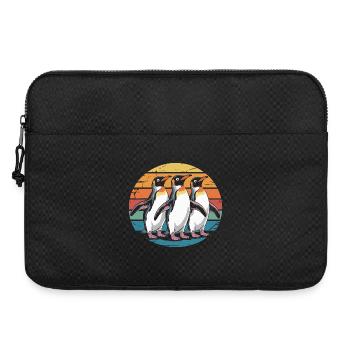 Trois pingouins au coucher du soleil - Sacoche pour ordinateur portable 15 pouces - noir - Devant