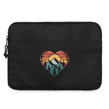Heart Nature Landscape Motif - Laptop bag 15" - black - Front