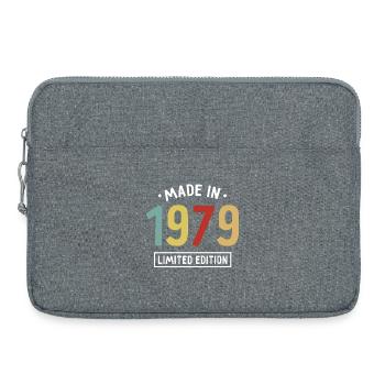 Fabriqué en 1979 - Edition limitée - Année de naissance - Sacoche pour ordinateur portable 15 pouces - gris chiné - Devant