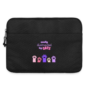 Easily Distracted by Cats – Funny Design - Laptop bag 15" - black - Front