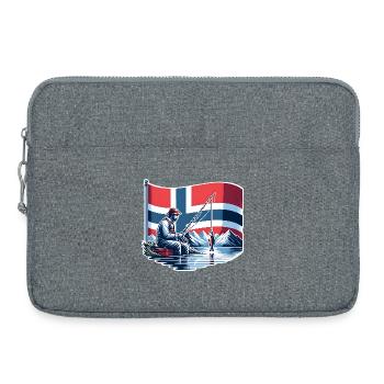 Bateau de pêche Norvège - Sacoche pour ordinateur portable 15 pouces - gris chiné - Devant
